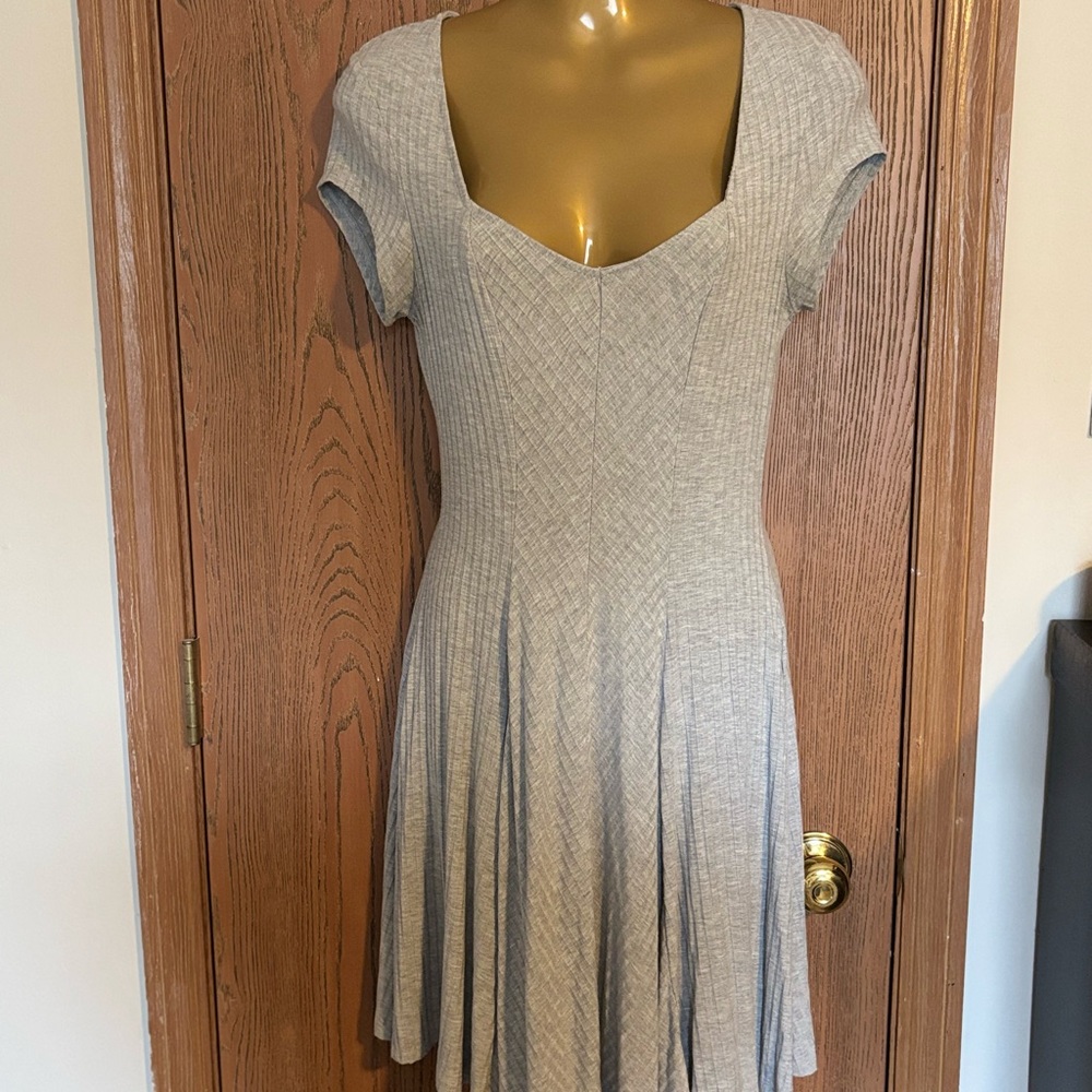 Mossimo Supply Co. Light Gray Midi Dress